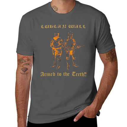 Curta′n Wall Armed to The Teeth! No Background T-Shirt boys animal print mens plain t shirts