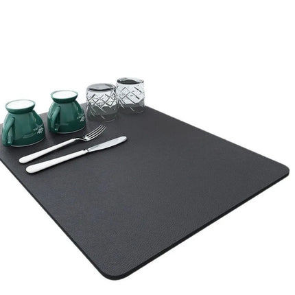 Super Absorbent Plate Rubber Back Anti Slip Quick Drying Drainage Pad Suitable for Coffee Machines Kitchen Utensils Placemats