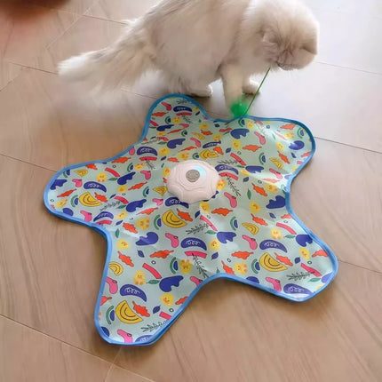 Cat hunting cover toy automatic turntable cat teasing stick pet game cover cat interactive toy hiding cover toy Mimi's favorite