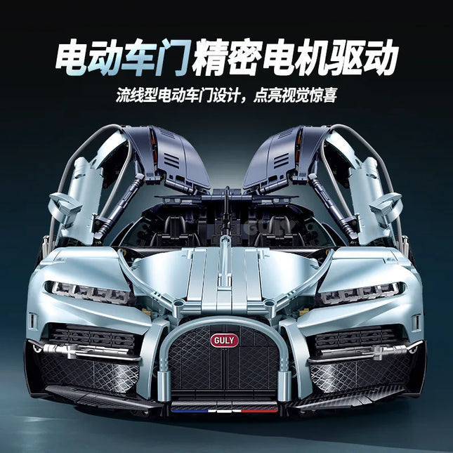 3719Pcs MOC 1:8 Technical Super Sports Car Building Blocks Speed Racing Vehicle Model Bricks Desktop Toys Ornaments Collection G