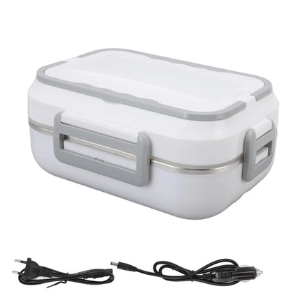 1.5L Electric Heat Insulation Lunch Box Car Heating Electric Lunch Box Home Car Dual-Use Stainless Steel Liner Lunch Box White