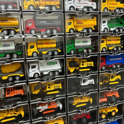 Alloy Engineering Vehicle Toys for Kids 1:64 Diecast Excavator Mixer Dump Truck Model Car with Display Box Boys Collectible Gift