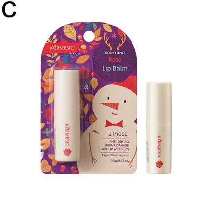 Holiday Lip Balm Smooth Moisturizing Lip Balms Christmas Gift Hydrating Tinted Lip Balm Care Christmas Lip Balms 3 Fruit Flavors