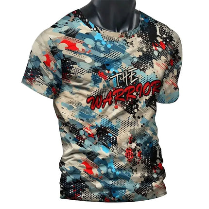 Summer New Men's T-shirt Sniper Printed Short-sleeved Top Men's Fitness Breathable Short-sleeved Street Fighting People Clothing
