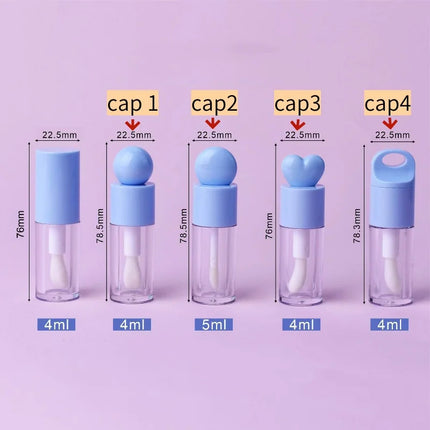 10/30/50PCS New 4ml /6ml Empty Plastic Lip Gloss Tube Empty Liquid Lipstick Tube Lip Oil Bottle Mini Sample Bottle Makeup Tool