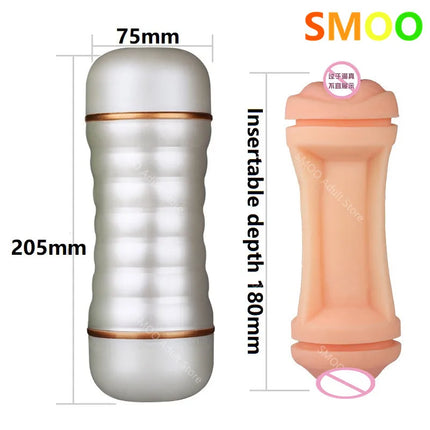 Flesh Real Vagin Light Lifelike Soft Pocket Pussy And Hidde Male Masturbator Sex Toys Men,Double Exual Intercourse Penis Trainer