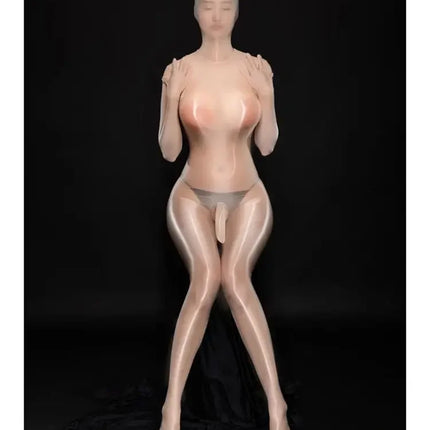 Sexy Men Nylon Catsuit Bodystocking Penis Sheath Hooded Bodysuit Tights Leotard Conjoined Lingerie Jumpsuit Sex Game Sm Toys