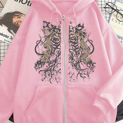 Trendy European and American Style Autumn and Winter Hooded Sweatshirt, Fleece-Lined and Thickened, Unisex Couple's Cardigan, Women's Loose Casual Oversize Hoodie, Long-Sleeve Regular Fit with Front Pocket, Machine Washable,