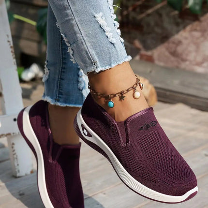 Women's shoes, women's sports shoes, lazy people can wear breathable casual shoes with mesh