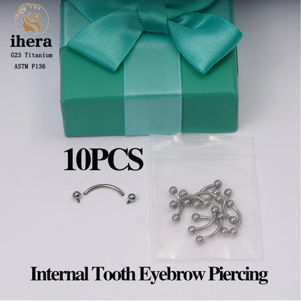 10PCS G23 Titanium Eyebrow Piercing Jewelry Nose Septum Piercing Ring C Rod 16G ASTM F136 Women Labret Lip Stud Wholesale