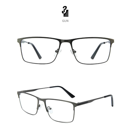 ZENOTTIC Alloy Square Progressive Prescription Glasses for Men Anti Blue Light/Photochromic Optical Eyeglasses