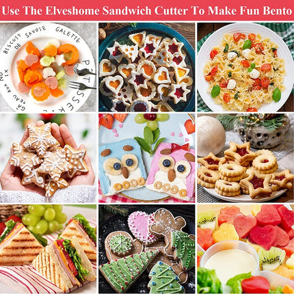 Sandwich Cutters Set for Children Food Cookies Bread Mold Maker Fruit and Vegetable Shapes Cutting Mould Baking Tools for Kids