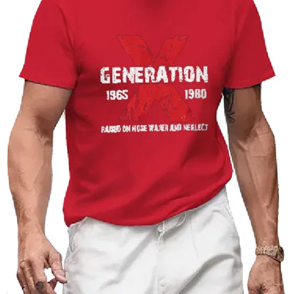 Men's 100% Cotton T-Shirt Premium Comfort Large Sizes Available Featuring  Generation X Print for Casual Wear and Daily Style
