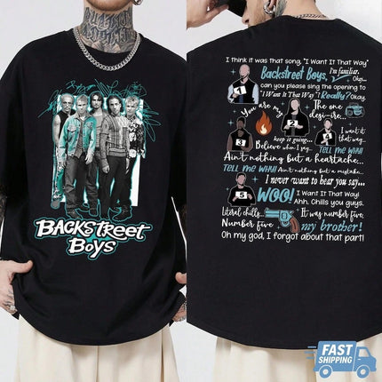 Backstreet Boys Classic Album Poster Graphic Print T-Shirt for Fans Men Women Crewneck Cotton New Fashion Oversized Casual Tops
