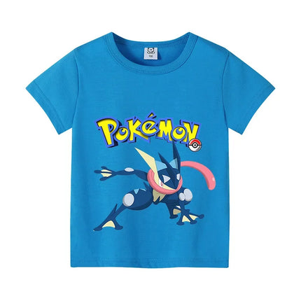 Pokemon Pikachu Boy Girl T Shirt Cute Cartoon Baby Clothes Squirtle Gengar T-Shirts Charmander Eevee Print Tees Kids Summer Tops