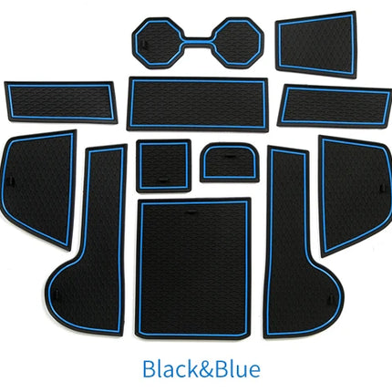 for VW Volkswagen POLO MK6 AW 2018 - 2023 Anti-slip Gate Slot Mat Car Door Groove Cup Pad Interior Accessories
