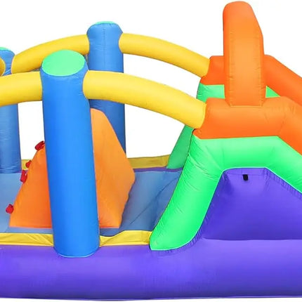 Inflatable Obstacle Course Bounce House Castle with Slides Bounce Area and Obstacles Inflatable Jumping Castle with Blower