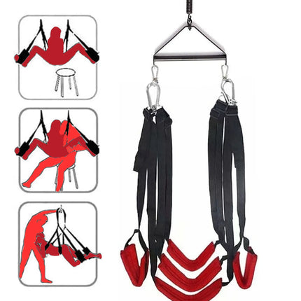 BDSM Sex Swing for Adult Toys, Upgraded Heavy Duty 360° Spinning Sex Swings with Adjustable Sex Sling for Both Ceiling & Door Mount Options, Adult Swing for Bedroom Couples Sex Toys