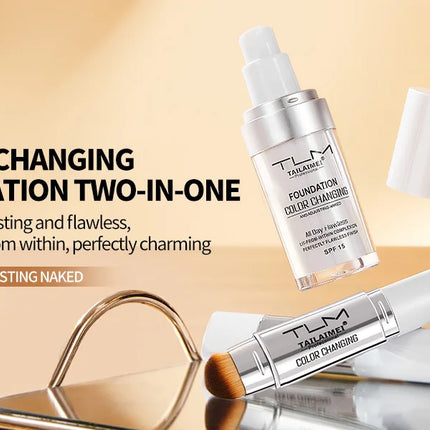 Color Changing Foundation Stick with Spf 15, All Day Flawless, Natural-Looking Complexion, Long-Lasting Wear