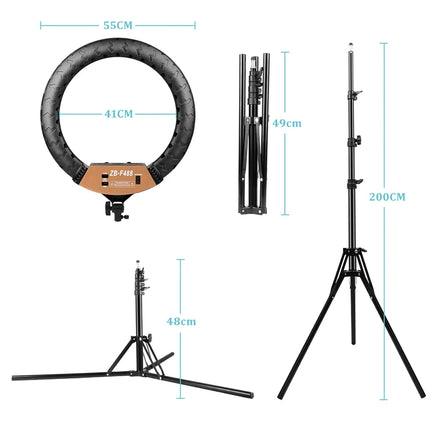 22" LED Light Rings 3200-6500K Color Temperature 0-100% Brightness With 2M Power Cable Lamp For Make Up/Photo Studio Shooting