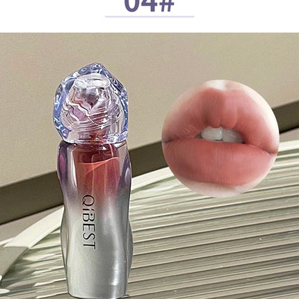 QIBEST Matte Velvet Liquid Lipstick Natural Long-Lasting Highly Pigmented Lip Mud Portable Finish Universal Lip Gloss Makeup