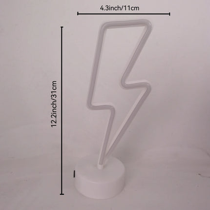 Lightning LED neon light, USB or battery powered boy/girl gift cool game light, bedroom wedding party decoration creative light