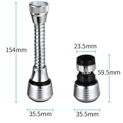 360 ° rotating kitchen long faucet pressure splash proof extended filtering foam kitchen universal faucet dual mode spray