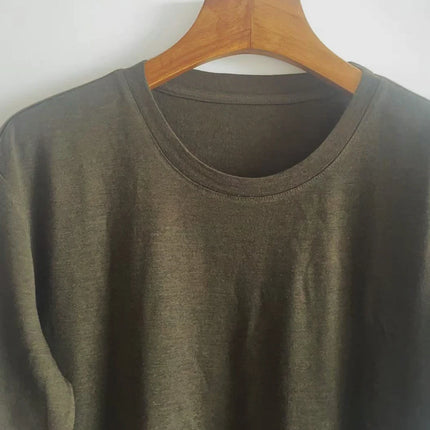 100% Merino Wool T shirt Men Base Layer Merino Shirt Wicking Breathable Quick Dry Anti-Odor No-itch Big USA Size