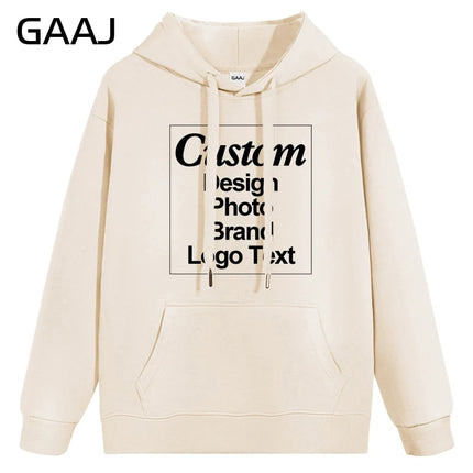 High Quality Custom Hoodie Cotton Sweatshirt Print Embroidery Brand Logo Text Photo Design Men Women Famliy Team Clothing 300g