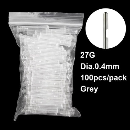 100Pcs/Bag 25G/27G/30G Dental Endo Irrigation Needle Tip Endo Syringe Root Canal Washing Needle Tip Dentistry Materials
