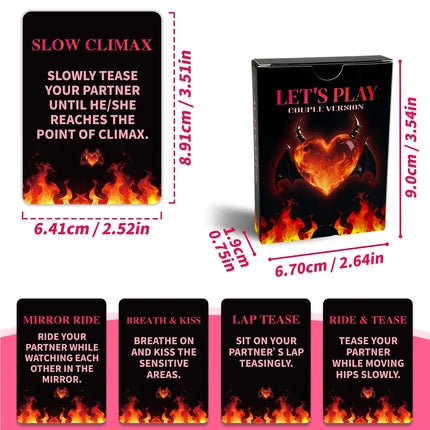 sex toys for Couple let's play Interactive Game Cards 50PCS Color Box Pack Romantic Lover Fun intimate sex game Adult products