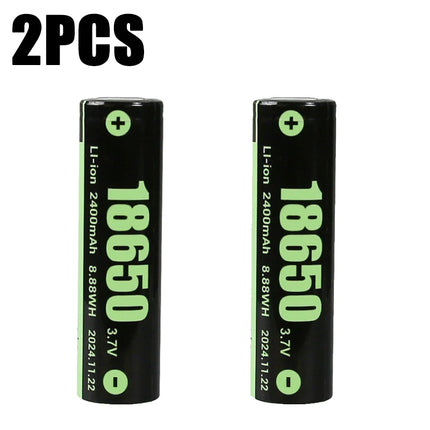 100% New Original 3.7V 18650 Rechargeable Battery 2400mAh 18650 Lithium Rechargeable Battery for Speakers Radios Headlights Toys