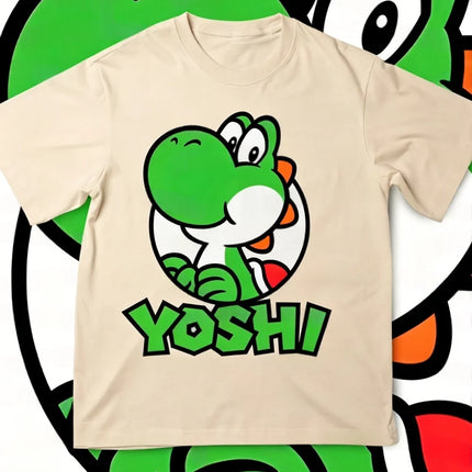2026 Summer Boys Girls Family Kids T-shirt Tops Summer Cartoon Yoshi Men's Women's Short Sleeve T-shirt Tops