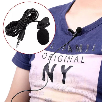 Portable 1.5m Lavalier Mini Microphone Condenser Clip-on Lapel Mic Wired USB/3.5mm/Type-C/Microfon For Mobile Phone Computer PC