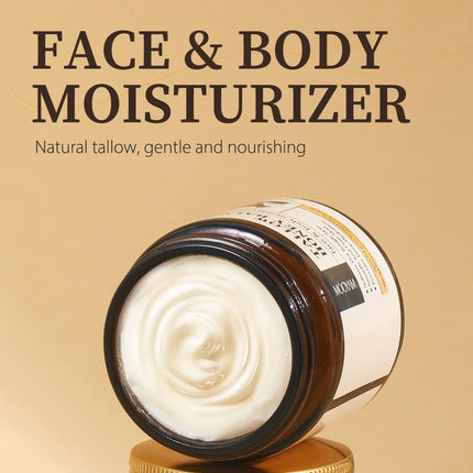 120g Beef Tallow Paste Deeply Moisturizer Brightening Wrinkle Remover Grass Fed Tallow Wild Honey Face Body Cream Skin Car