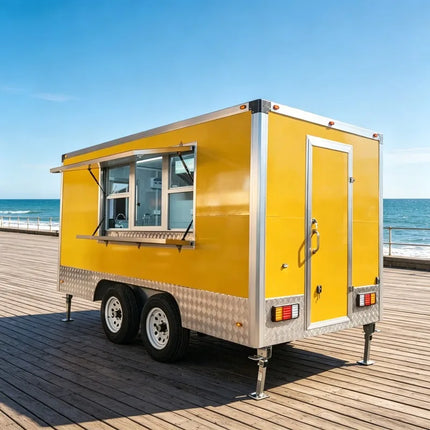 Custom Solar Powered Food Truck, Fully Equipped Kitchen Mobile Food Vehicle