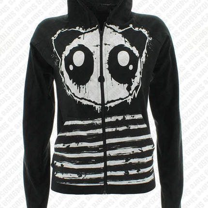 2000s New Gothic Harajuku Women Sportswear Tend Printed Hoodie New Street Clothes Men and women Zippered Hooded Emo Girl Y2k Top