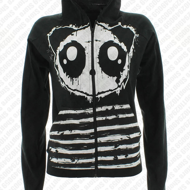 2000s New Gothic Harajuku Women Sportswear Tend Printed Hoodie New Street Clothes Men and women Zippered Hooded Emo Girl Y2k Top