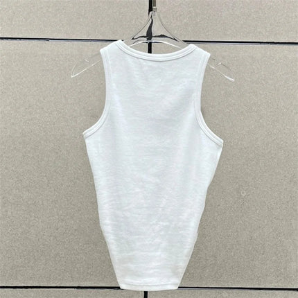 Women's t-shirts New twisted flower knotted sleeveless top for summer 2025 Elastic slim pure cotton women's vest corset crop top