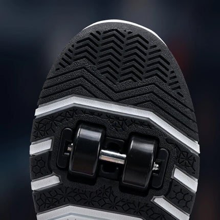 Four wheel roller shoes Boys girls walking shoes Casual outdoor sports slide and shrink school students pulleys shoes sneakers