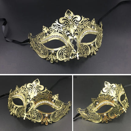 Lady Women Crown Style Sexy Half Face Ultra-light Metal Mask Halloween Party Masquerade Evening Mardi Gras Funny Costume Props