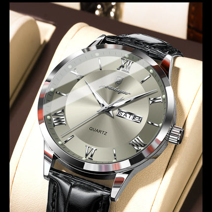 POEDAGAR Top Luxury Watch For Men Military Waterproof Luminous Date Week Man Wristwatch Leather Men's Quartz Watches Sport Reloj