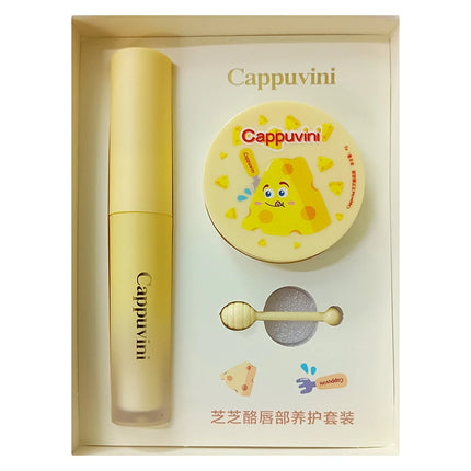 Cappuvini Exfoliating Honey Lip Balm Relieves Dry Moisturizing Lip Gloss Cream Light Texture Watery Lip Mask Makeup Lip Care Set