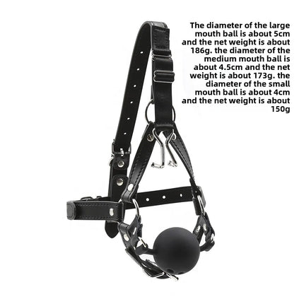 BDSM Silicone Gag Ball Head Harness with Nose Hook Restraint Mouth Gag for Adults Couple Erotic Bondage Sex Toys Adult Products