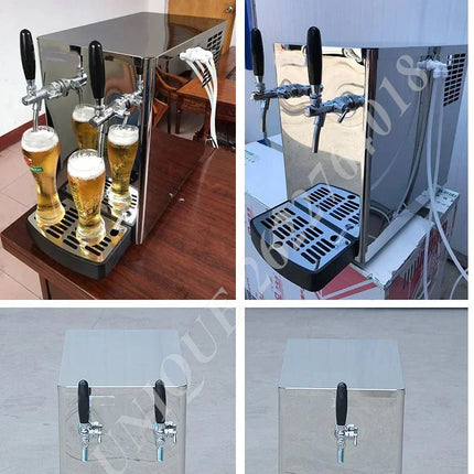 220V 30L Draft Beer Machine Small Table-Top Beer Cooling System Beer Wine Veding Machine 1 To 4 Faucets Brewery Bar Sales Maker