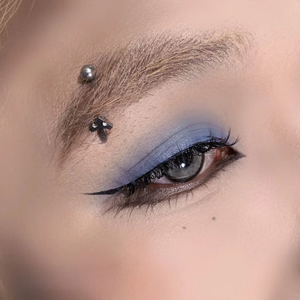 1Pc Trendy Subculture Punk Style Cross Titanium Steel Eyebrow Piercing High Quality Must-have E-girl Jewelry Gift