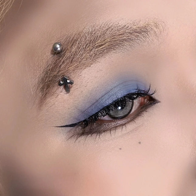 1Pc Trendy Subculture Punk Style Cross Titanium Steel Eyebrow Piercing High Quality Must-have E-girl Jewelry Gift