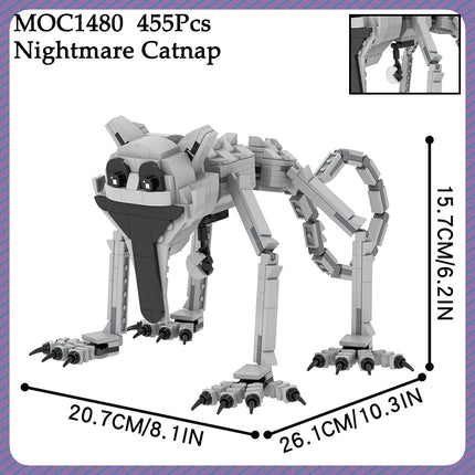 2026 new Nightmare Compatible Building Block MOC Horror Game Figure Catnap Bricks Animal Monster