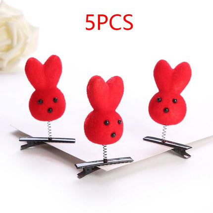 Kawaii Animal Chick Duck Bunny Bear Hair Clips For Girls Women  Toddler Kid Fun Hairpins Cute Sunflower Hair Barrettes Baby Gift