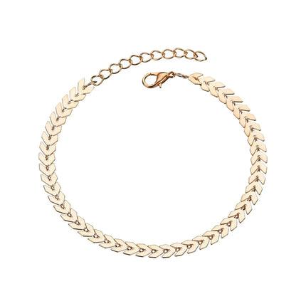 Mom Bracelet Gold Plated Layered Heart Anklet Layering Beads Boho Ankle Bracelet Simple Dainty Summer Beach Foot